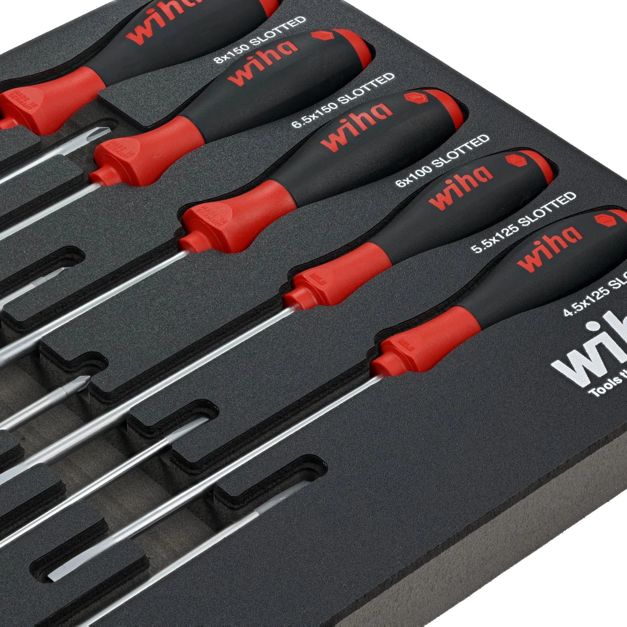 10 Piece SoftFinish Cushion Grip Screwdriver Tray Set