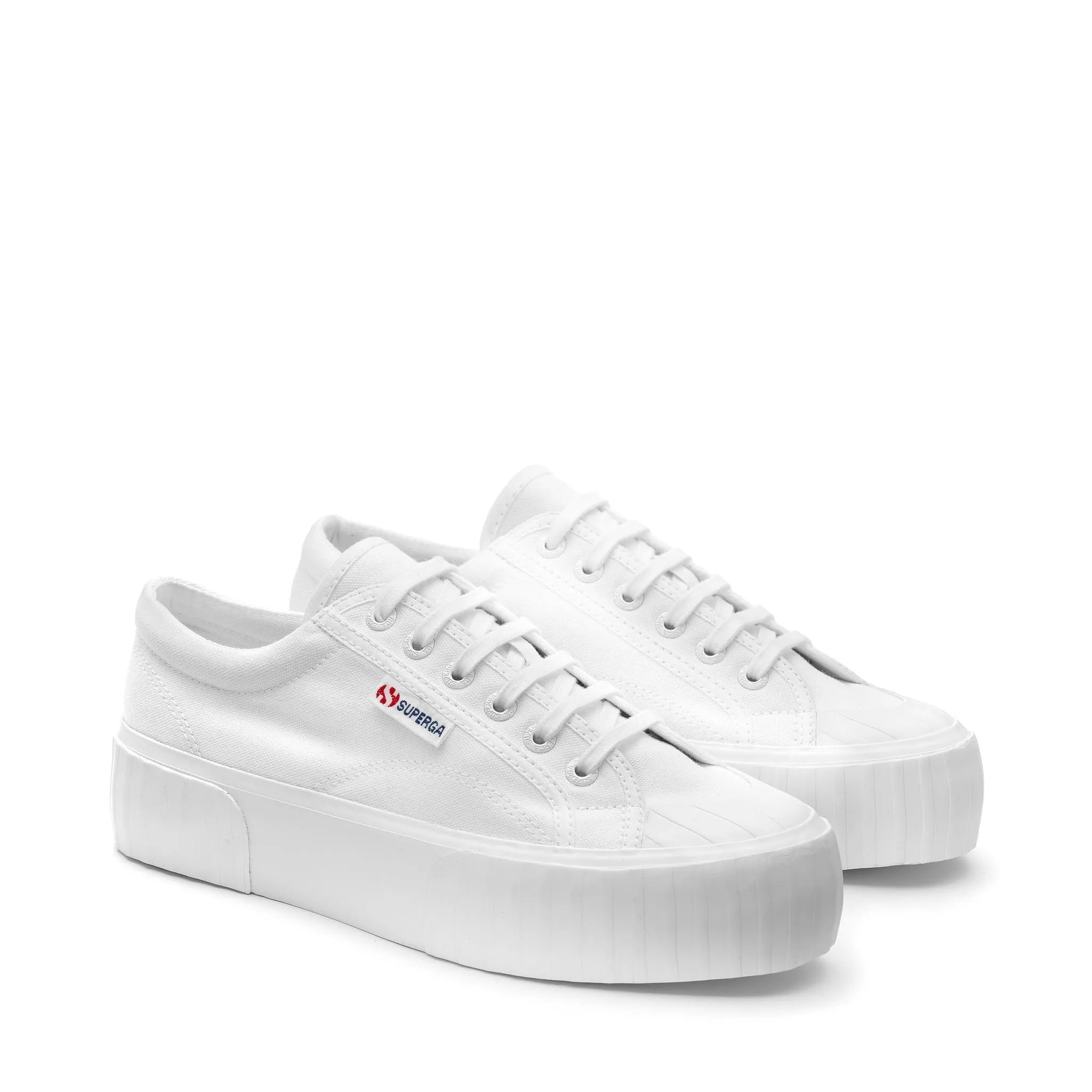 2631 Stripe Platform Sneakers - White