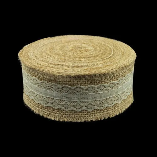 5 Meter Rural Linen Ribbon Wedding Decorative Accessories Natural Jute Burlap Roll for Table Runner Tablecloth New Brand BITFLY