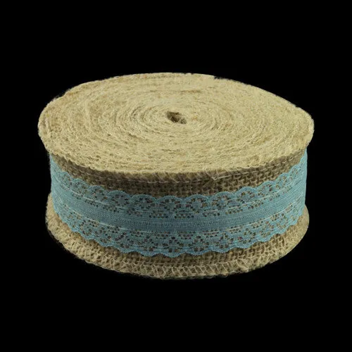 5 Meter Rural Linen Ribbon Wedding Decorative Accessories Natural Jute Burlap Roll for Table Runner Tablecloth New Brand BITFLY