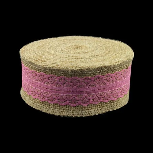 5 Meter Rural Linen Ribbon Wedding Decorative Accessories Natural Jute Burlap Roll for Table Runner Tablecloth New Brand BITFLY