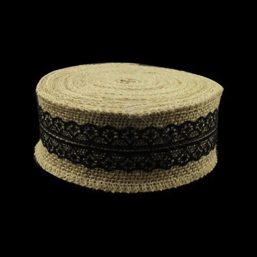 5 Meter Rural Linen Ribbon Wedding Decorative Accessories Natural Jute Burlap Roll for Table Runner Tablecloth New Brand BITFLY