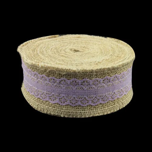 5 Meter Rural Linen Ribbon Wedding Decorative Accessories Natural Jute Burlap Roll for Table Runner Tablecloth New Brand BITFLY