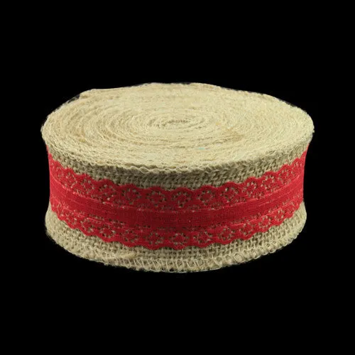 5 Meter Rural Linen Ribbon Wedding Decorative Accessories Natural Jute Burlap Roll for Table Runner Tablecloth New Brand BITFLY