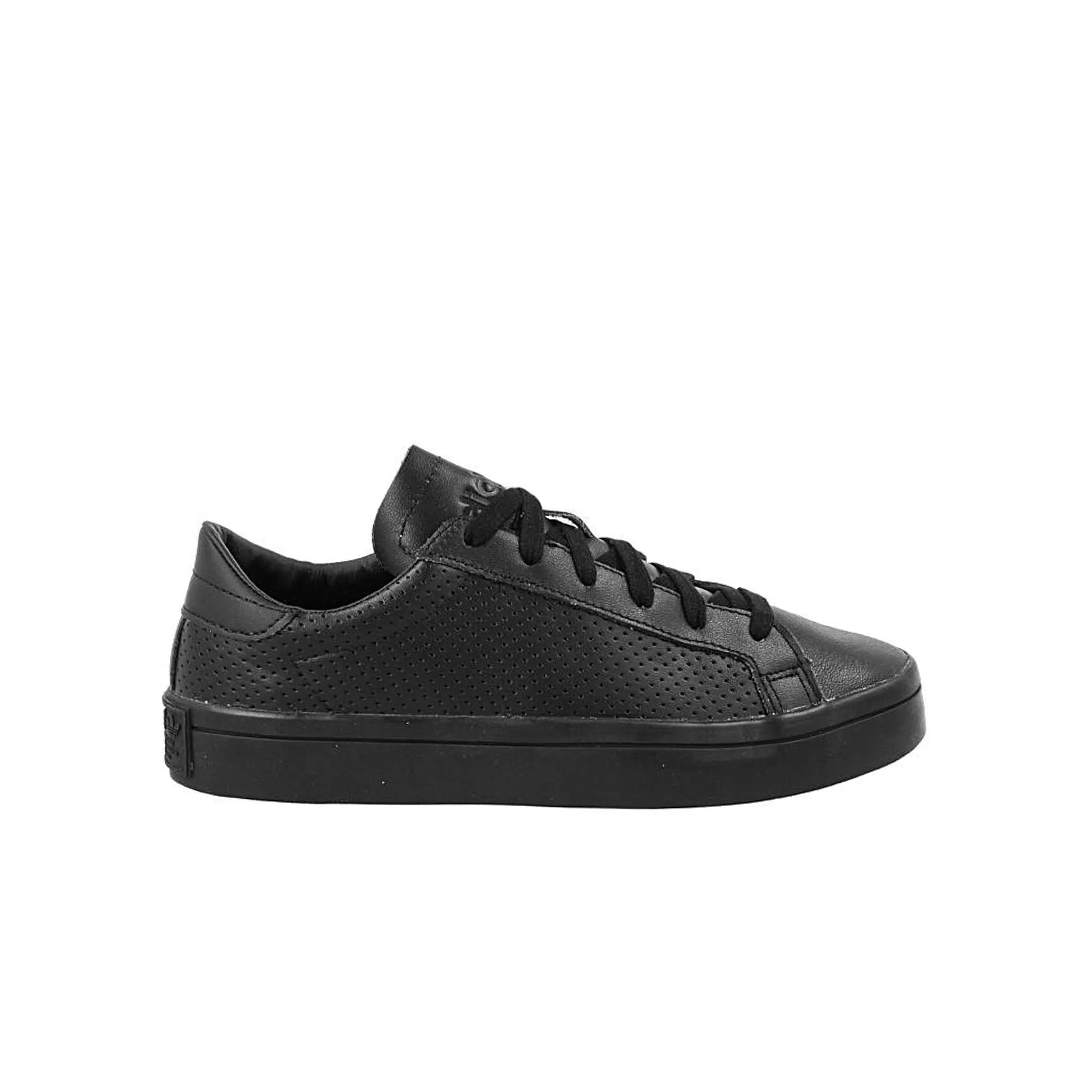 Adidas Court Vantage Mens Black Leather Trainers