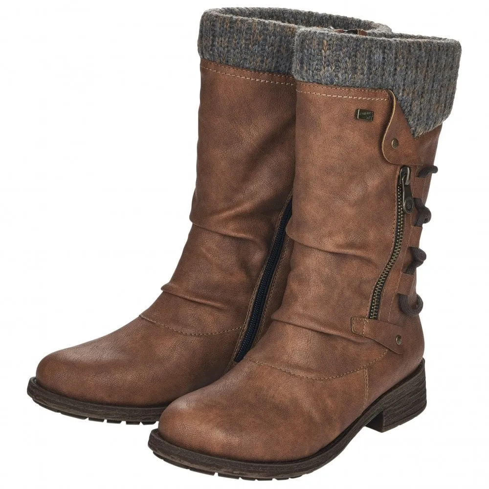 Alexa Brown Mid Calf Boots