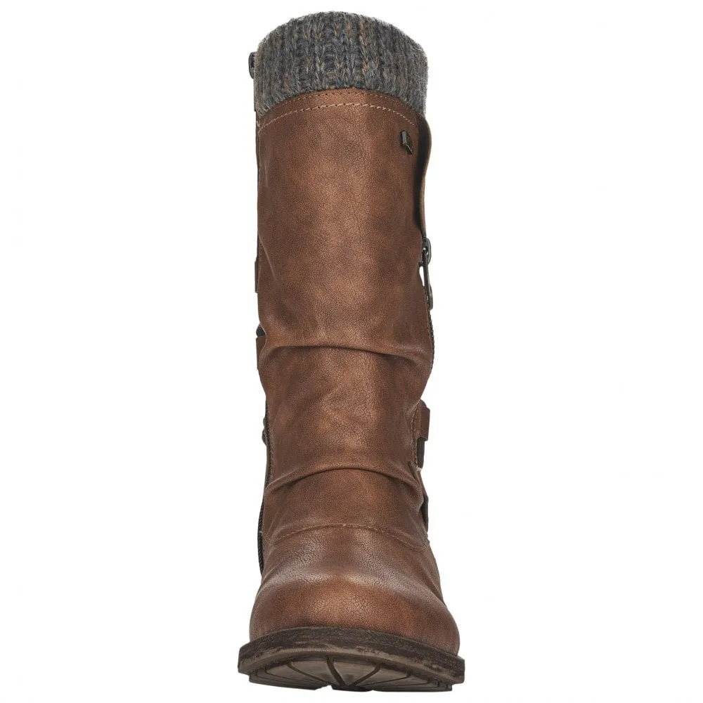 Alexa Brown Mid Calf Boots