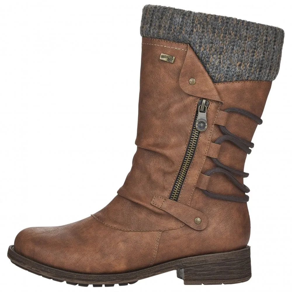 Alexa Brown Mid Calf Boots