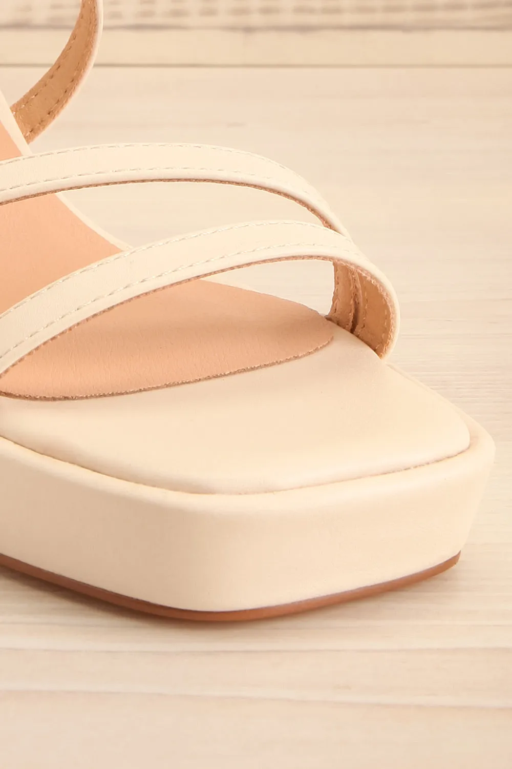 Aniston Ivory | Platform Heeled Sandals