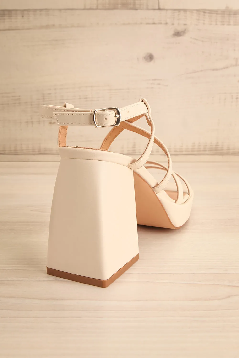 Aniston Ivory | Platform Heeled Sandals