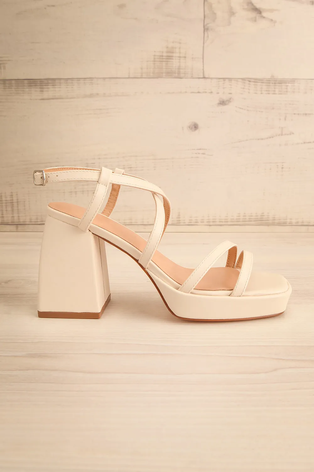 Aniston Ivory | Platform Heeled Sandals