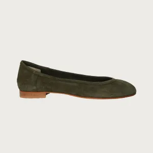 BAMBOLINA MILITARY GREEN SUEDE