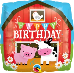 Barn Animals Birthday Balloon