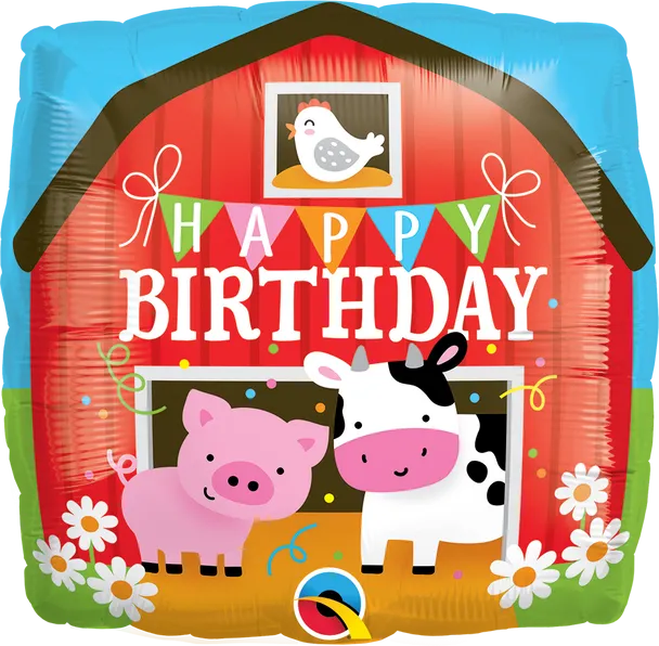 Barn Animals Birthday Balloon