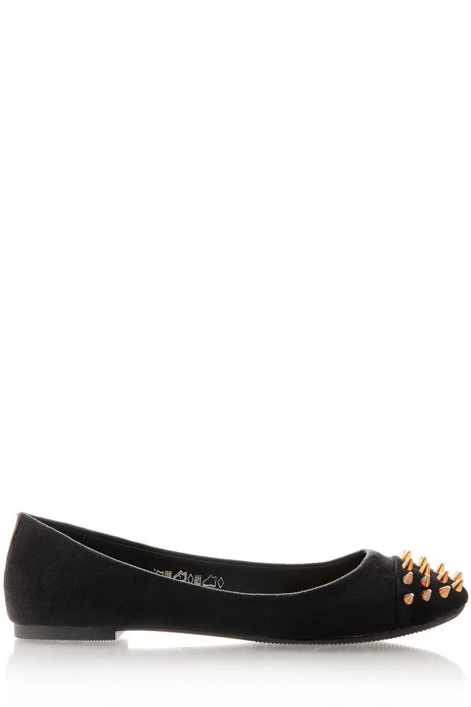 BATILDA Black Studded Ballerinas