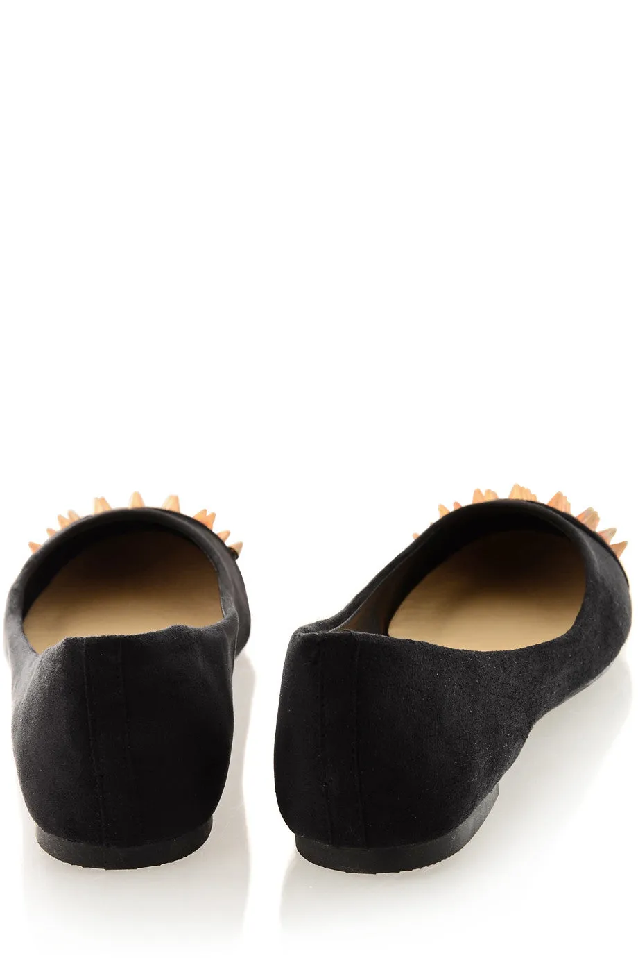 BATILDA Black Studded Ballerinas