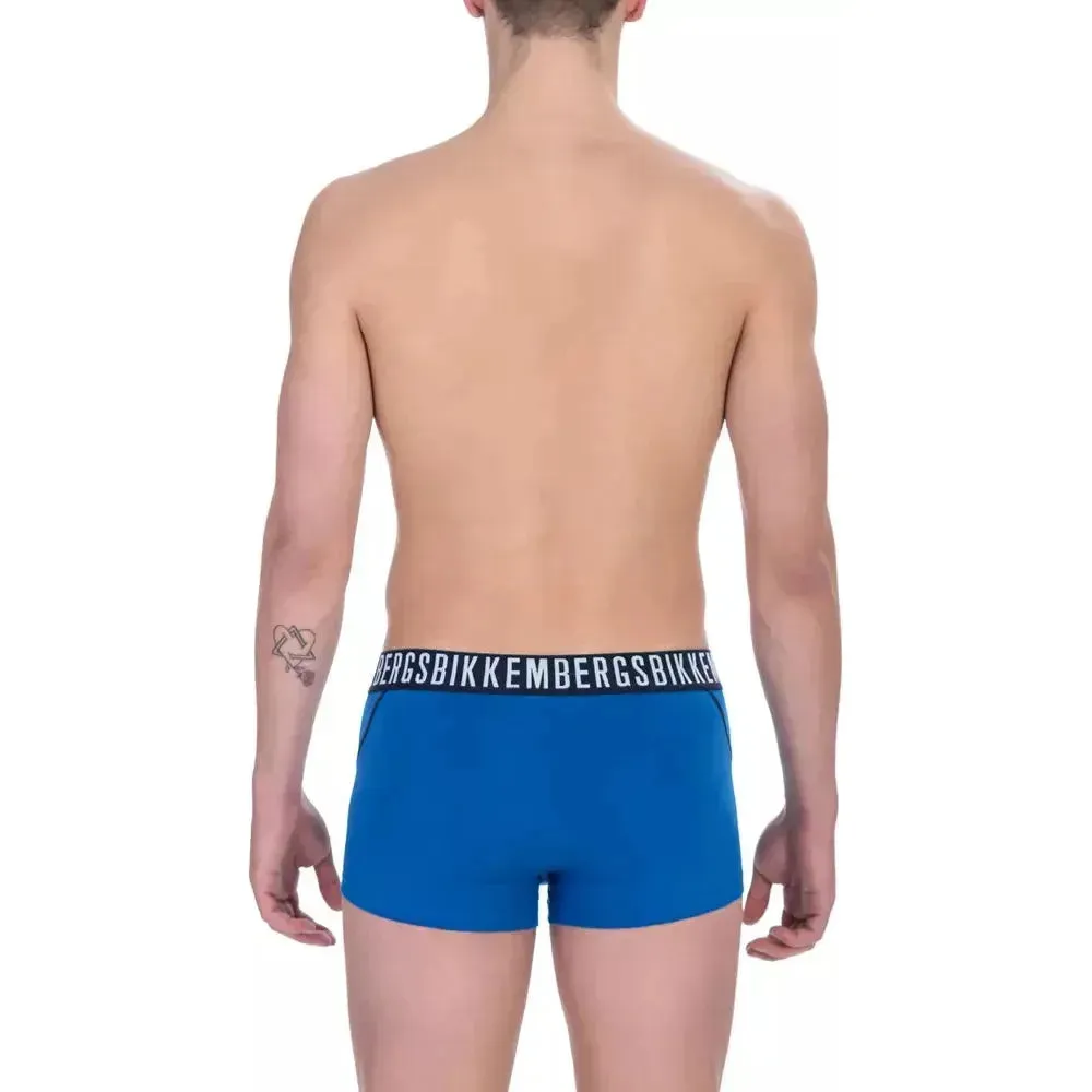 Bikkembergs Blue Cotton Men Underwear Trunk Pack