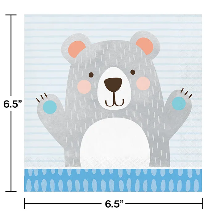 Birthday Bear Party Napkins (16/Pkg)