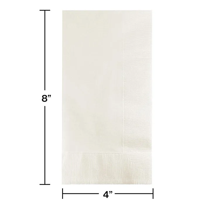 Bulk Pack of 100 White Dinner Napkins 2Ply 1/8Fld