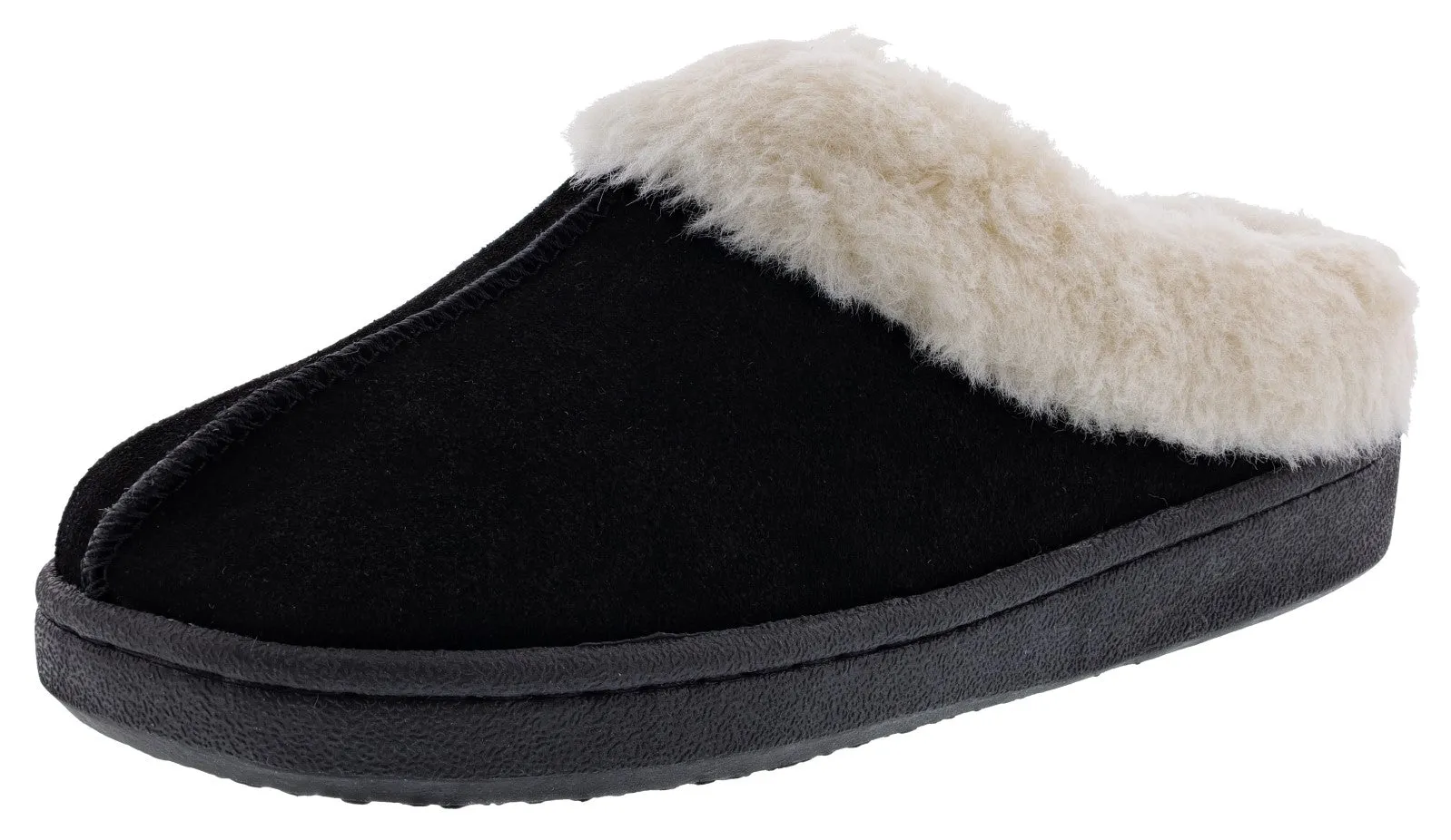 Clarks Women's JMS0587 Suede Indoor & Outdoor House Slippers