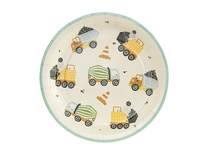 Construction Trucks Party Plates x 6