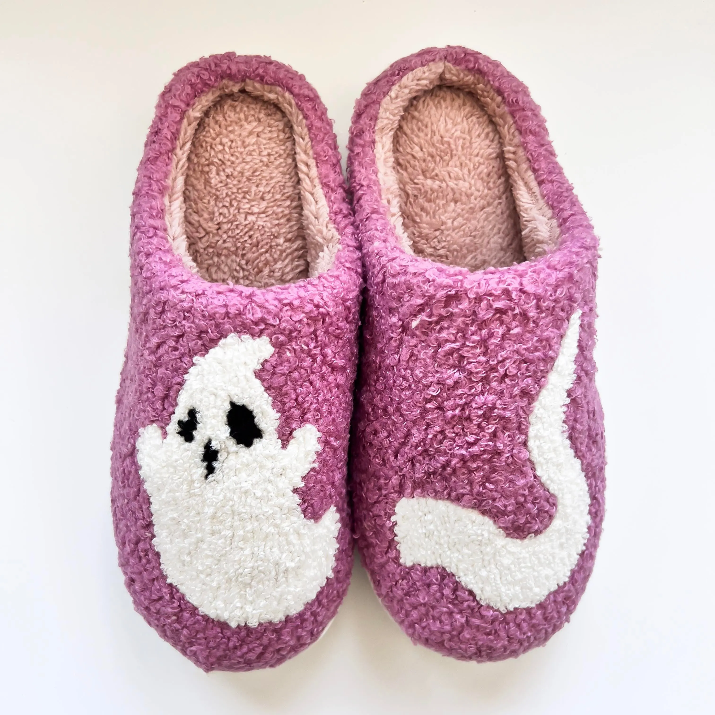 Cozy Ghost Slippers - Purple | Plush House Shoes | Cute & Comfy Footwear