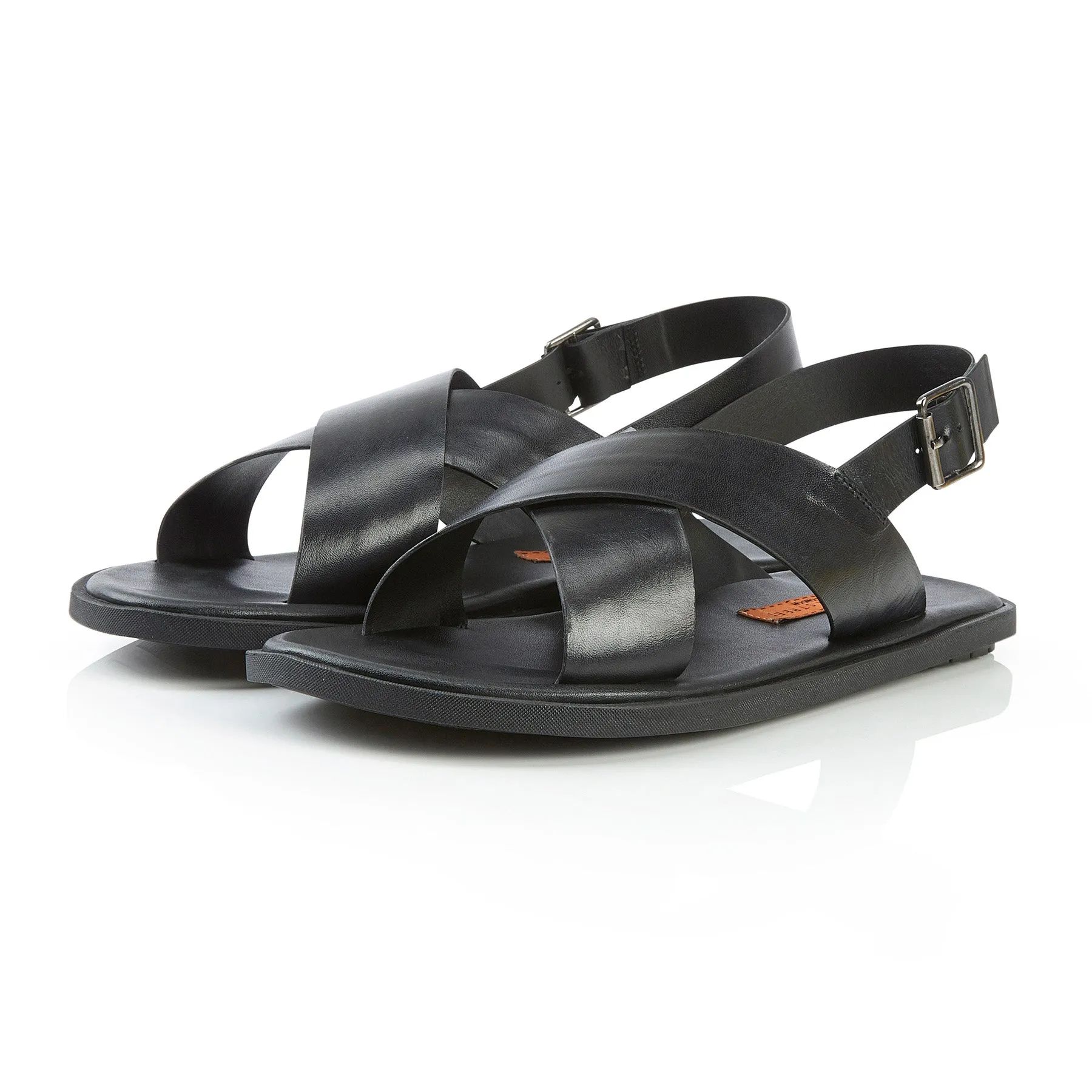 Croydon Leather Sandal - Black