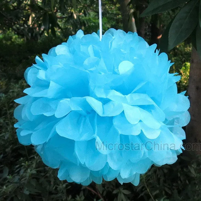 FENGRISE Wedding Decoration Events 5 pcs 20 25 30 cm Pom Pom Tissue Paper Pompom Ball Party Supplie Baby Shower Birthday Garland