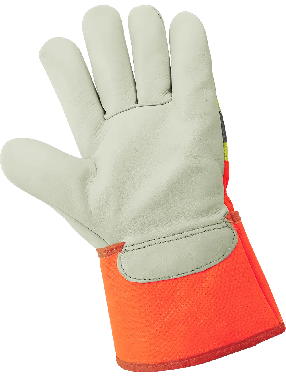 Global Glove High-Visibility Standard-Grade Cowhide Leather Insulated Gloves with Safety Cuff