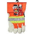 Global Glove High-Visibility Standard-Grade Cowhide Leather Insulated Gloves with Safety Cuff