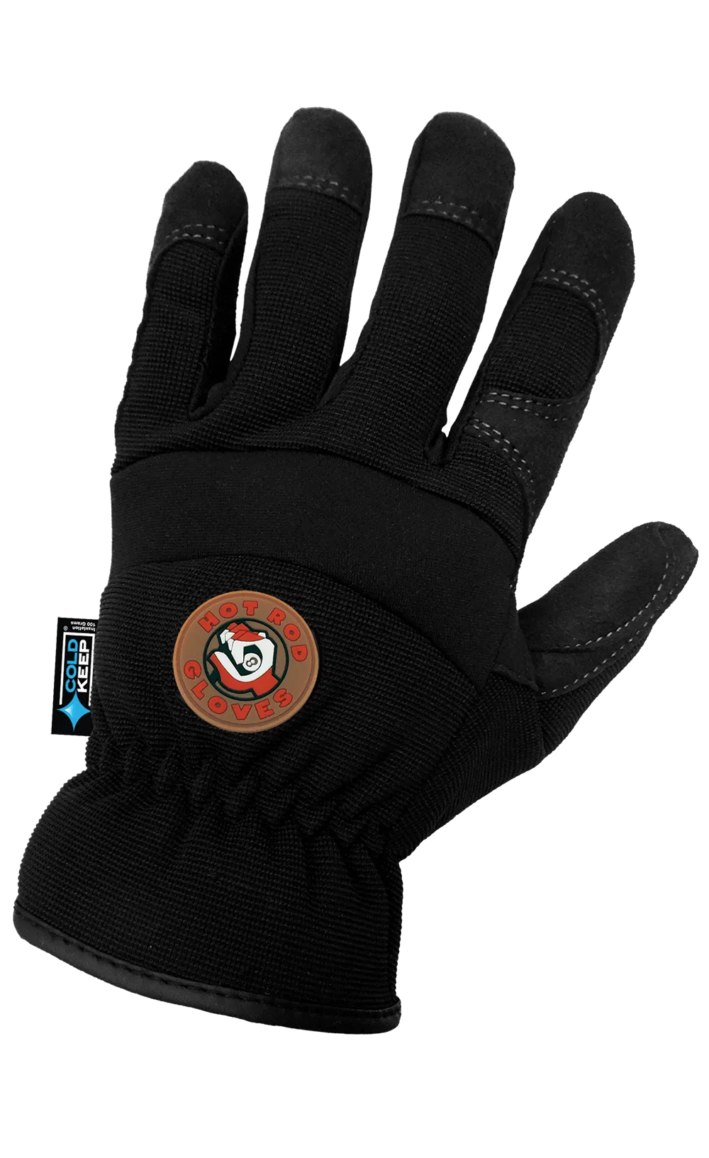 Global Glove Hot Rod Gloves Insulated, Synthetic Leather Palm Performance Gloves - Black