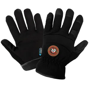 Global Glove Hot Rod Gloves Insulated, Synthetic Leather Palm Performance Gloves - Black