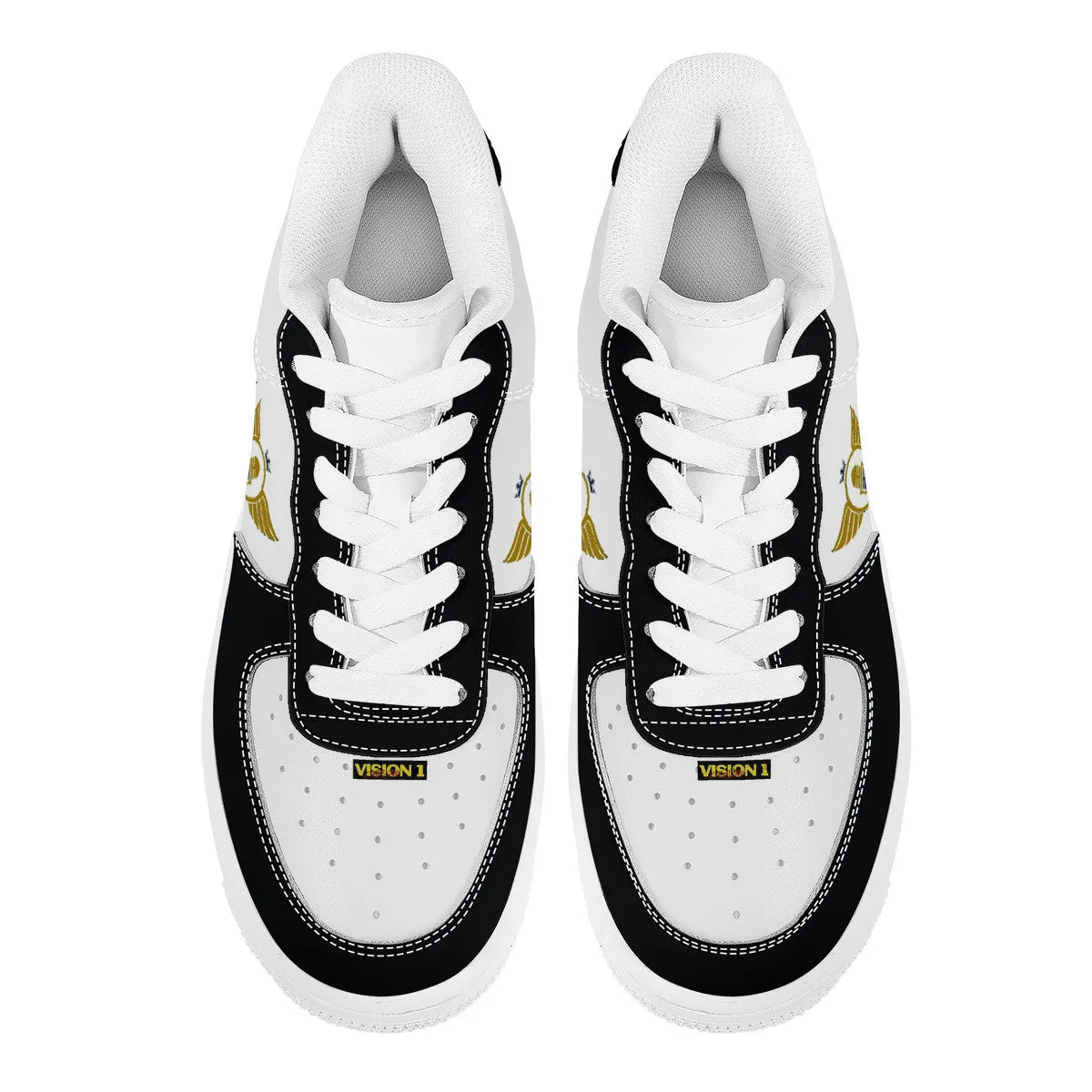 Gold Series - Black Accents | Low Top Customized | Shoe Zero