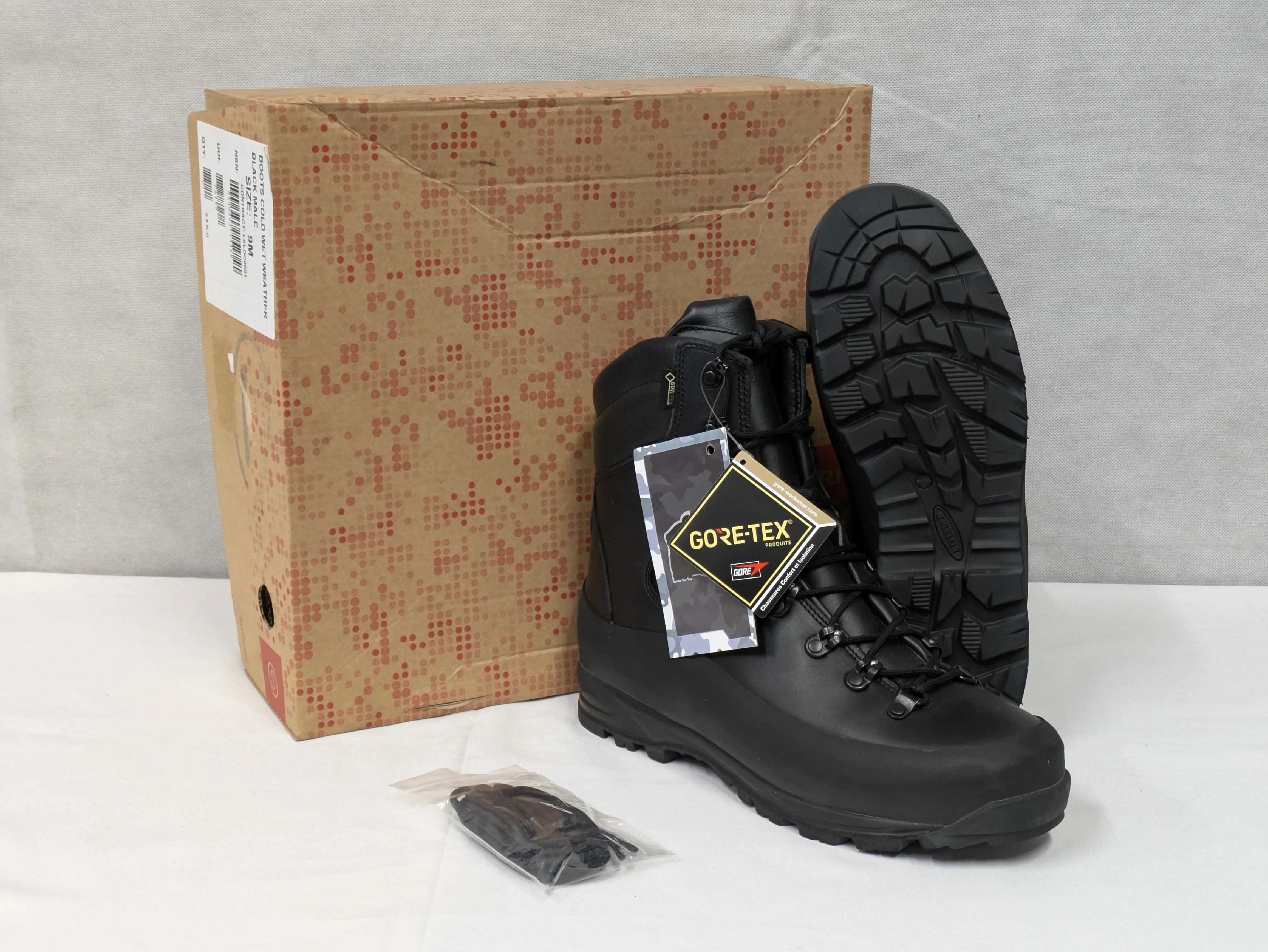 Iturri Black Leather Goretex Cold Wet Weather Combat Boots