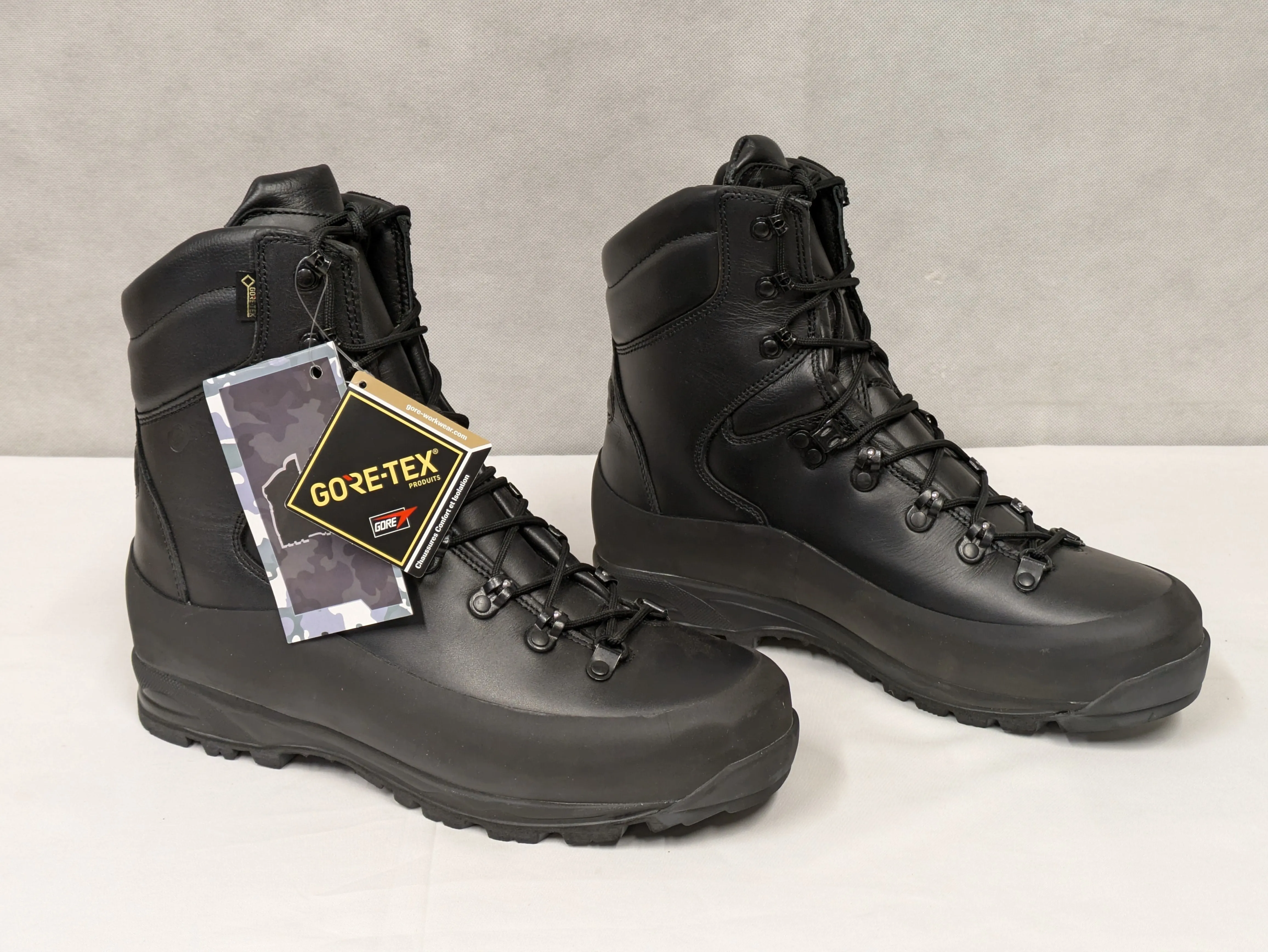 Iturri Black Leather Goretex Cold Wet Weather Combat Boots