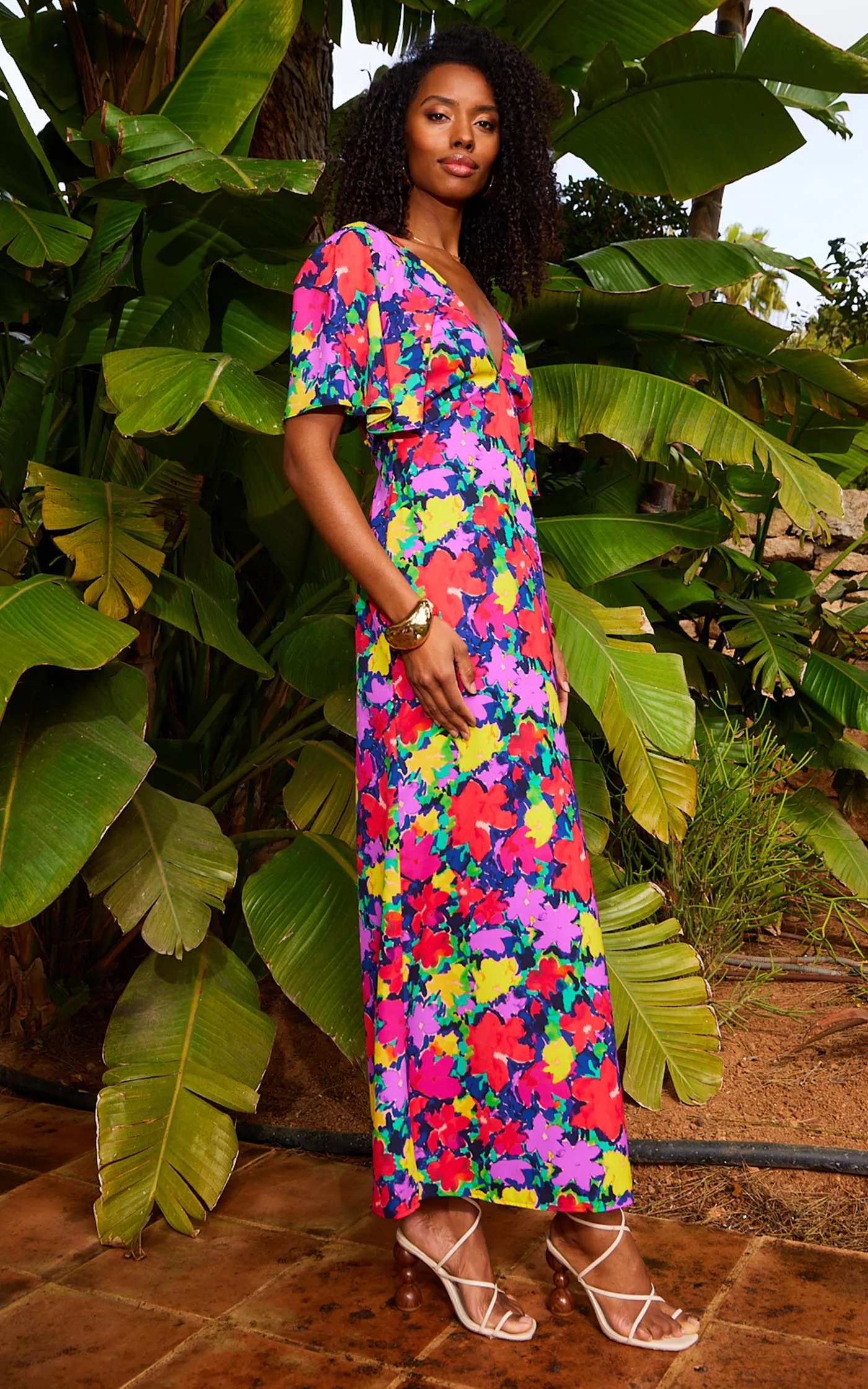 Ivorie Midaxi Dress in Vintage Floral