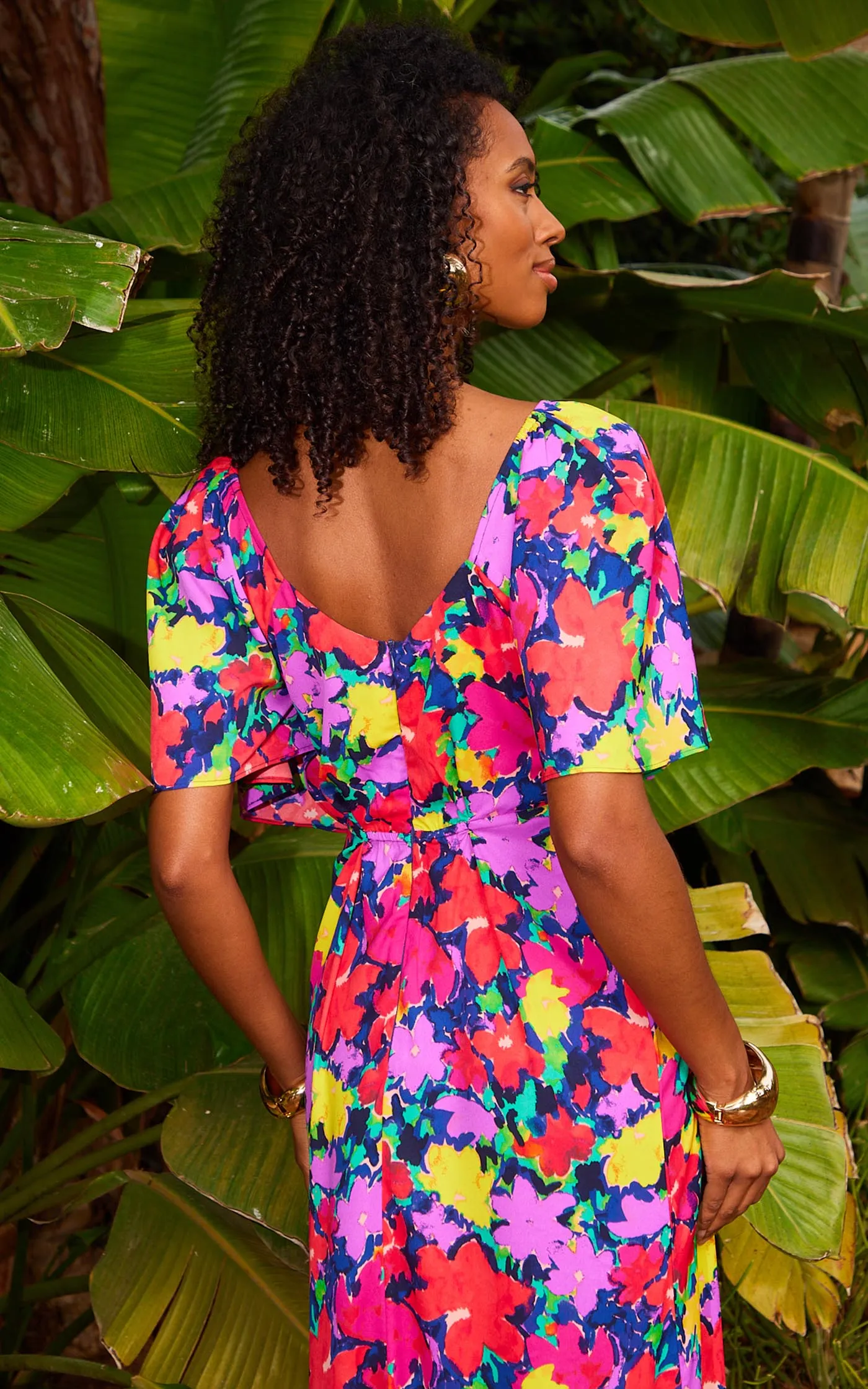 Ivorie Midaxi Dress in Vintage Floral