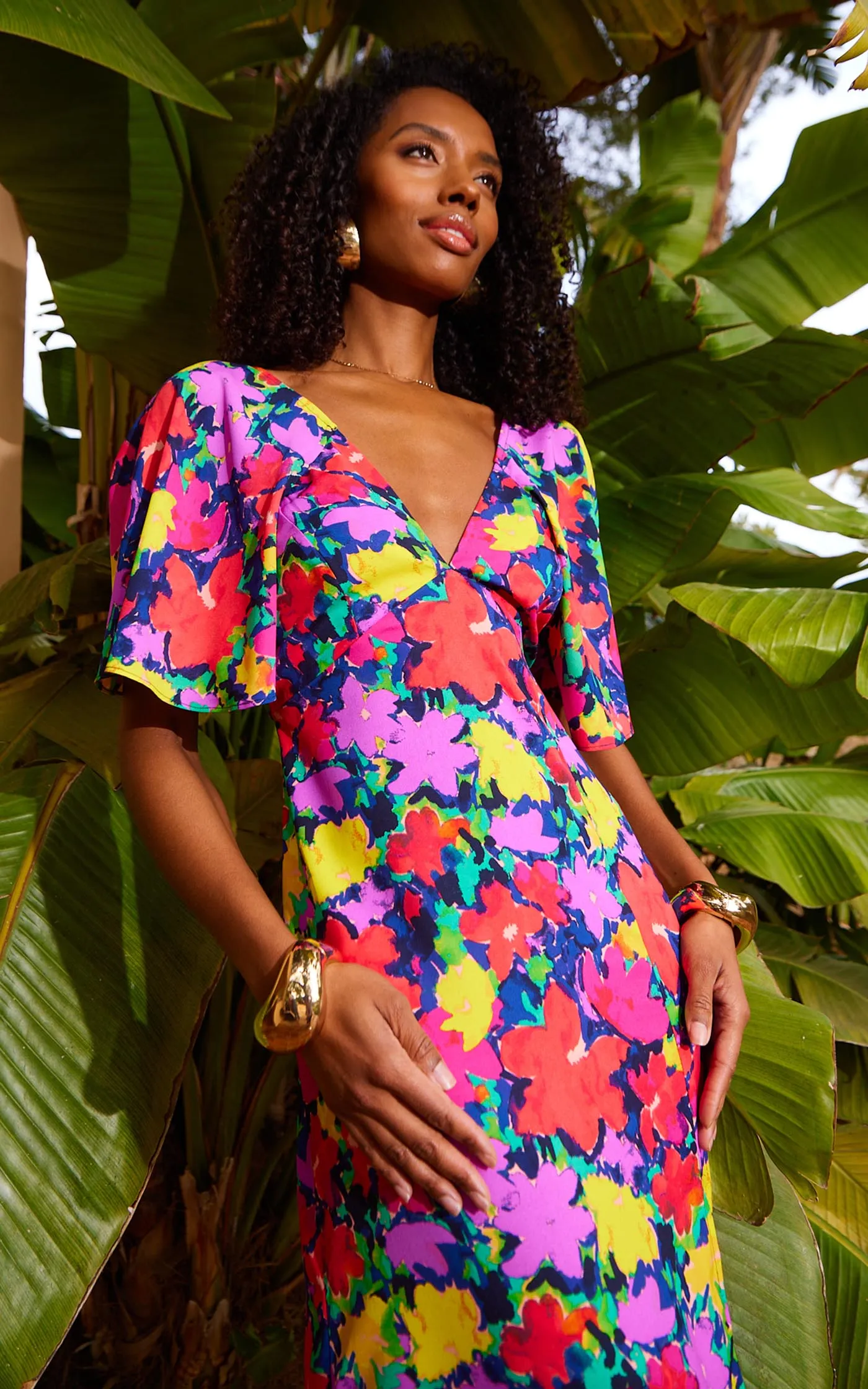 Ivorie Midaxi Dress in Vintage Floral