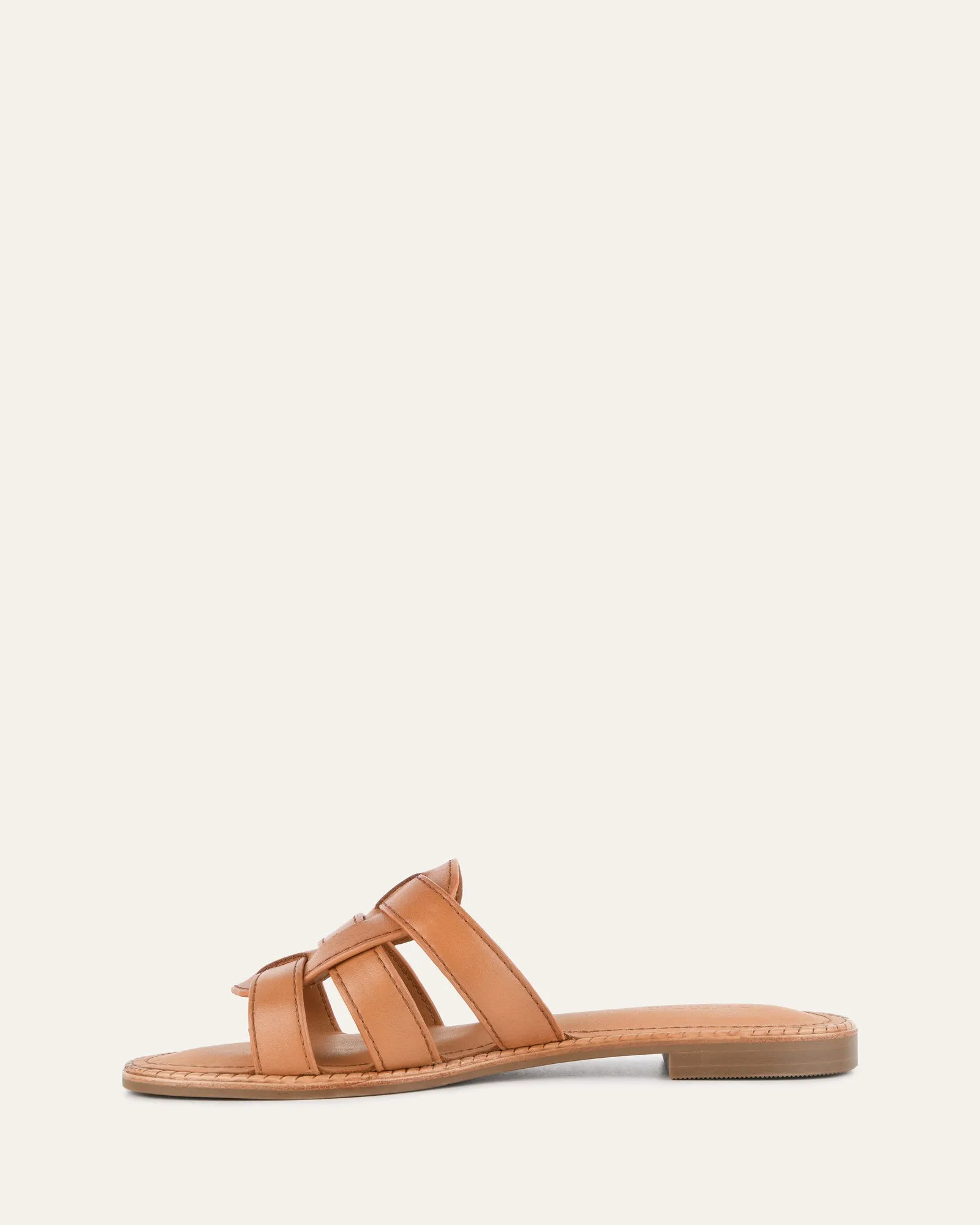 JASPER FLAT SANDALS BRANDY LEATHER