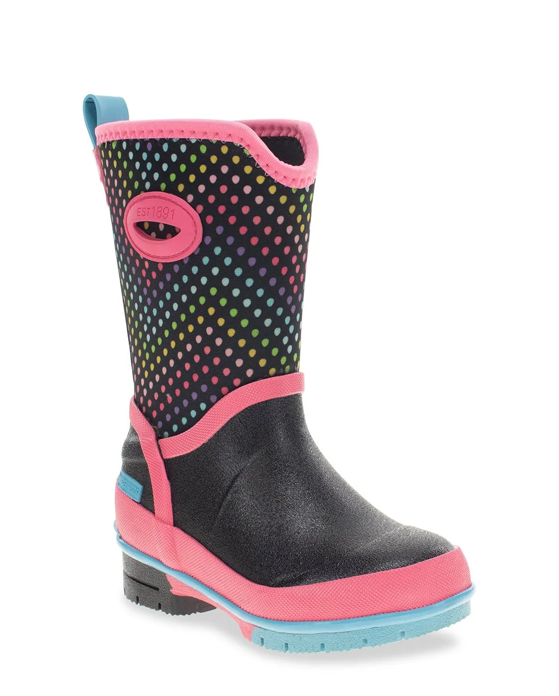 Kids Rainbow Wave Neoprene Cold Weather Boot - Black/Pink