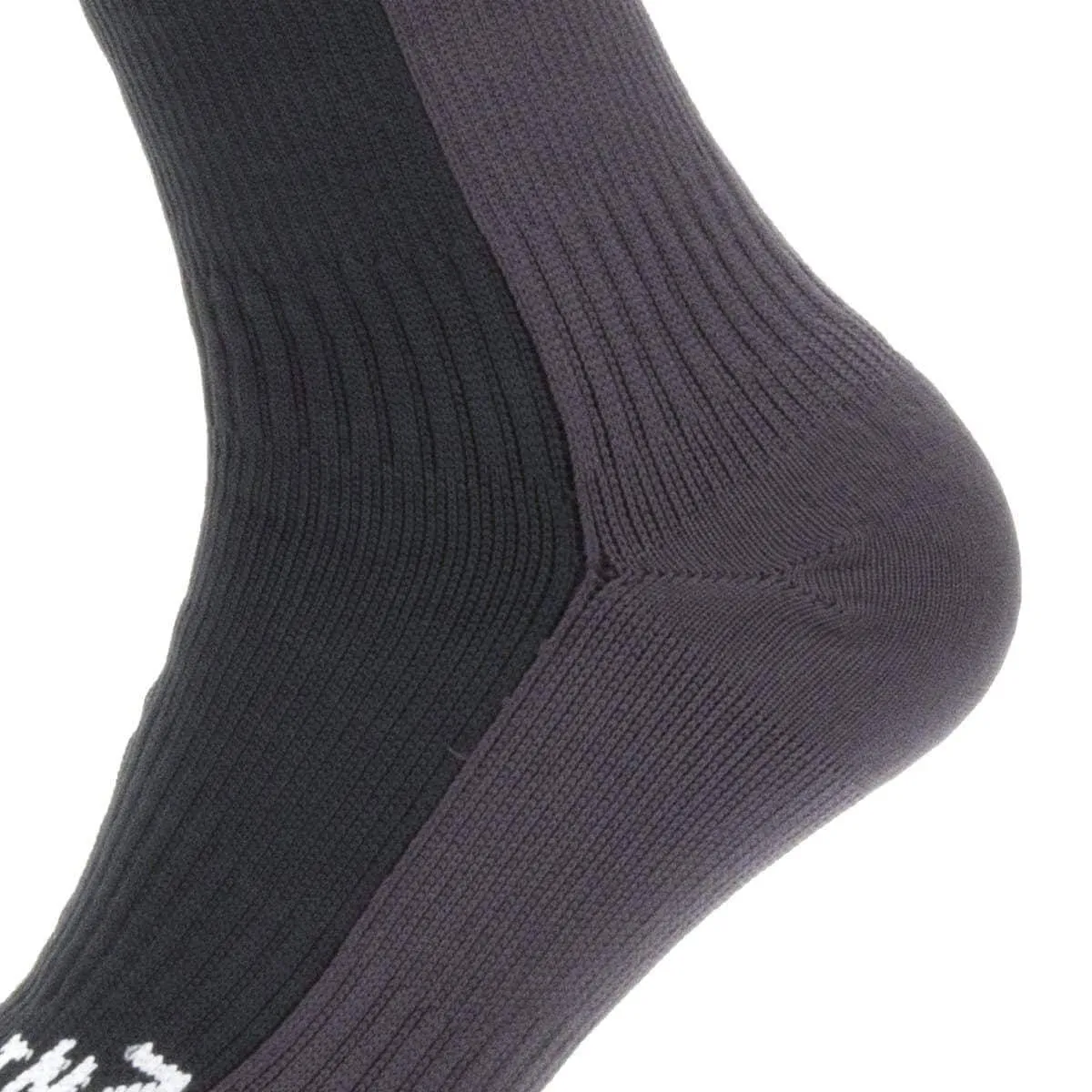 Men's socks SealSkinz Waterproof Cold Weather Mid Length, black/gray