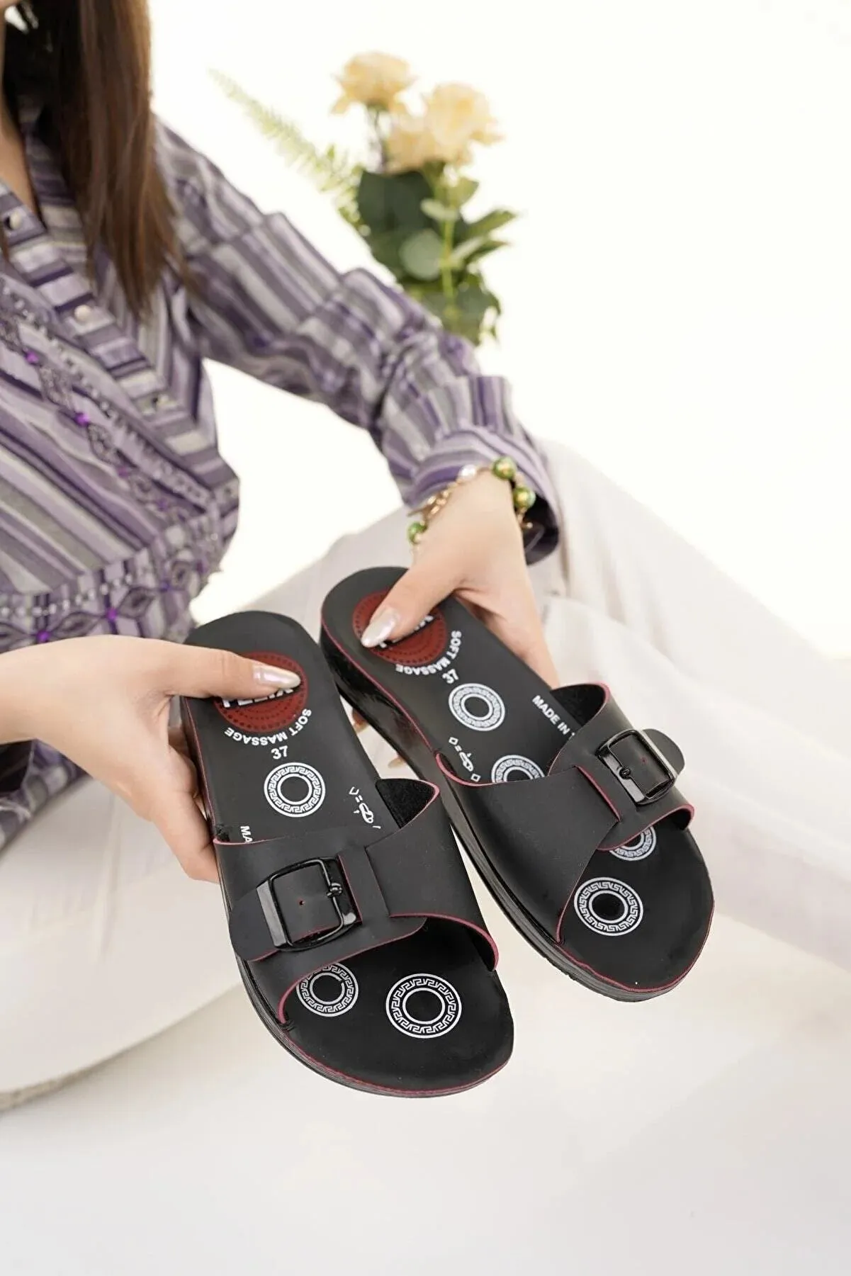 Modafırsat Women's Black Casual Slippers