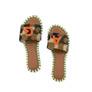 Monogrammed Camo Slides