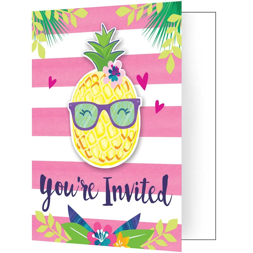 Pineapple N Friends - 'You're Invited' Fold-over Invitations