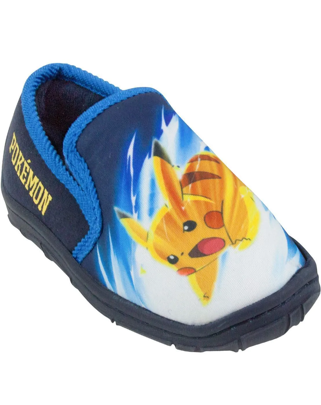 Pokemon Pika Pikachu Character Blue Boy's Slippers