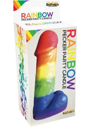 Rainbow Pecker Party Candle