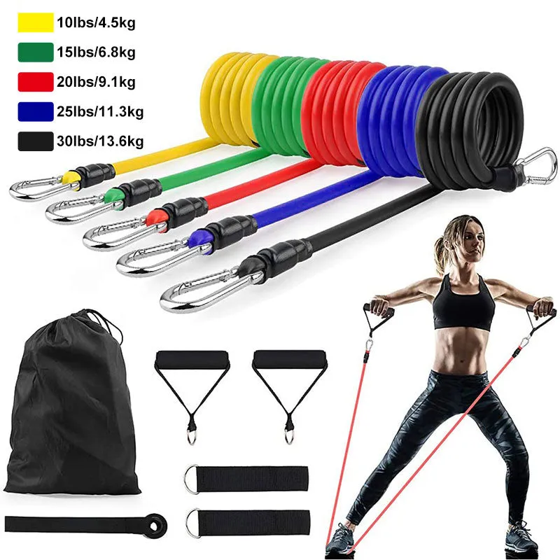 Resistance Bands with Storage Bag (11 pcs)