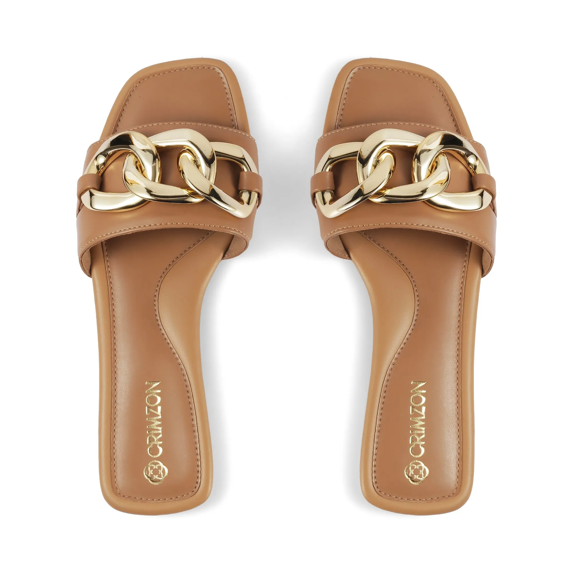 SARDINIA- BEIGE BUCKLE FLATS