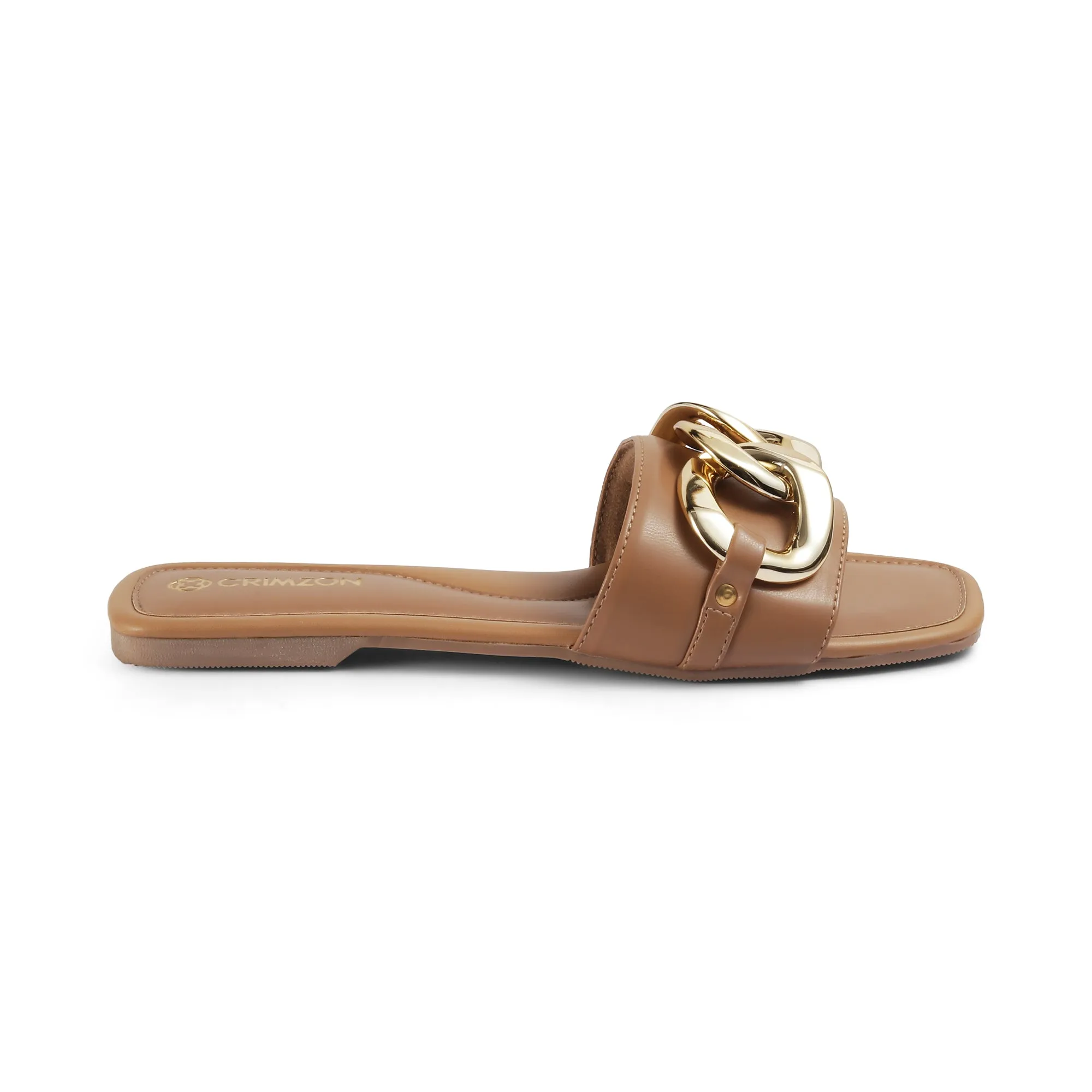 SARDINIA- BEIGE BUCKLE FLATS