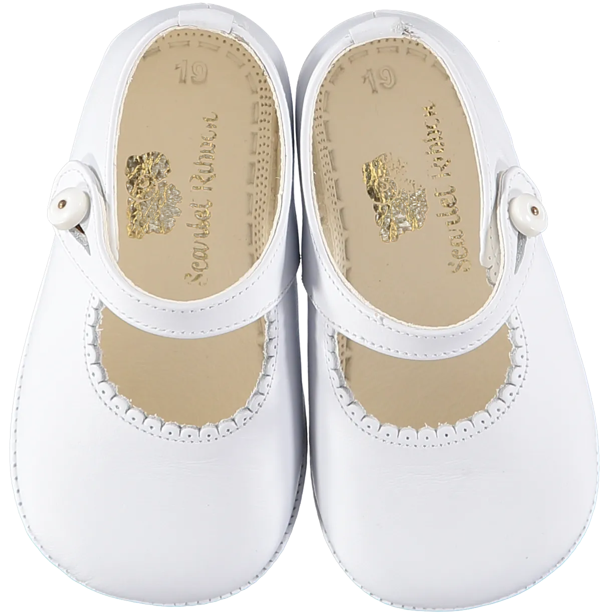 Soft Leather Baby 'Lucy' Shoes - White